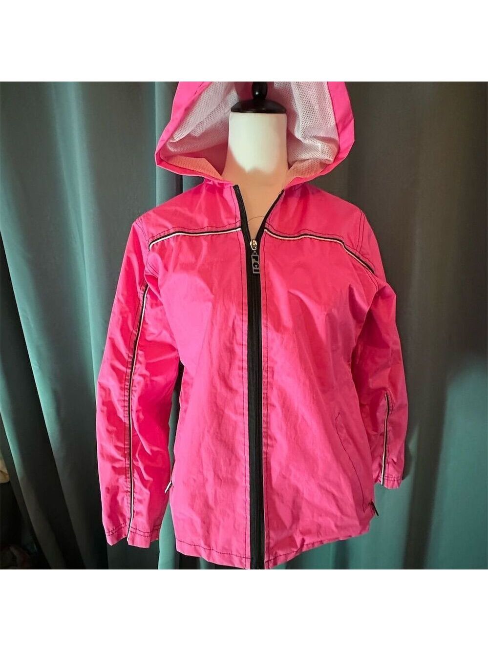 PCI Women's Lightweight Hooded Jacket Hot Pink Standard Size S Casual Zip-Up